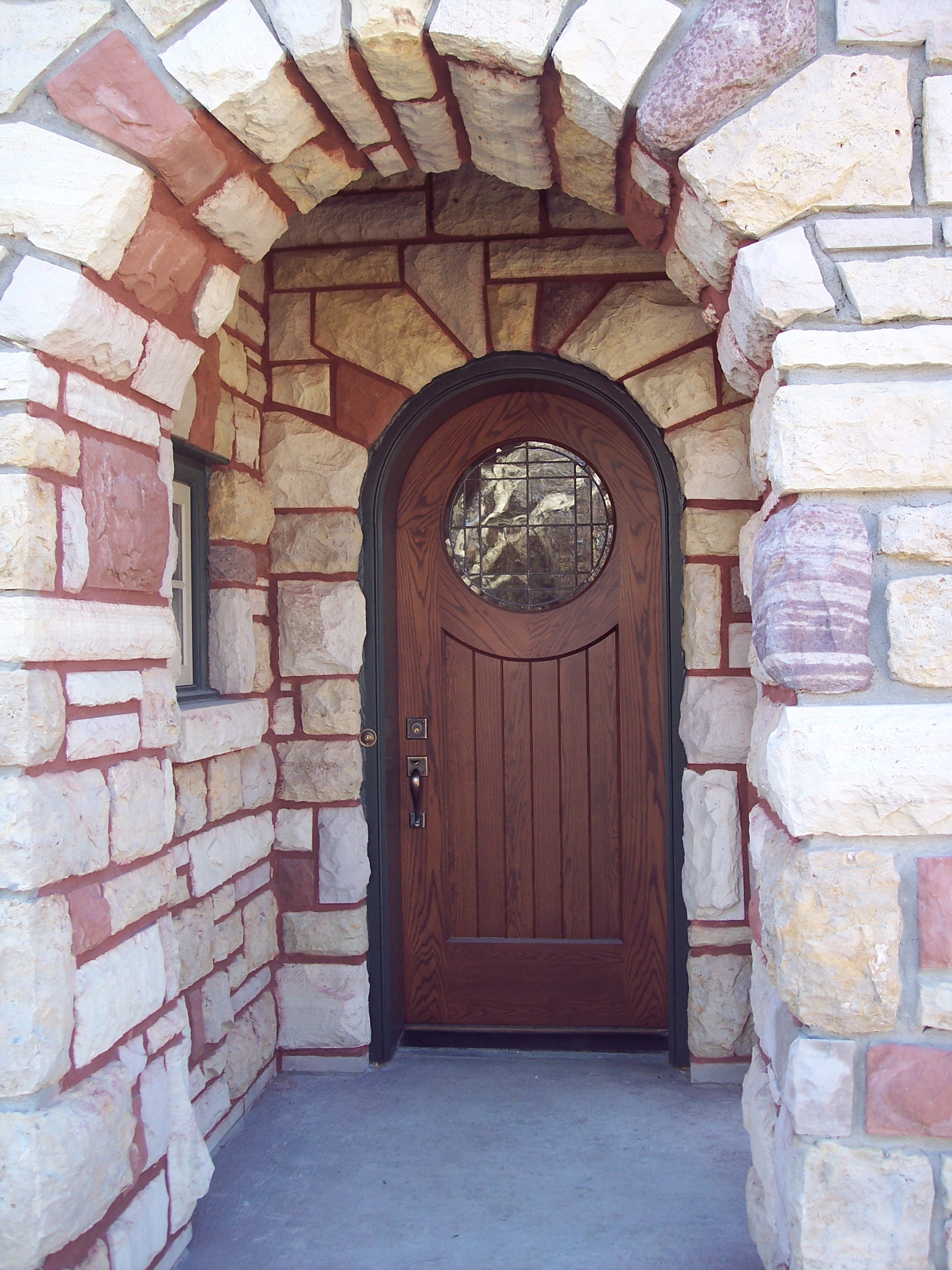 Half Round Top Wood Entry Door
