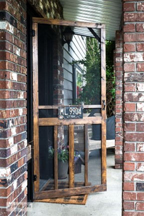 Decorated screen door